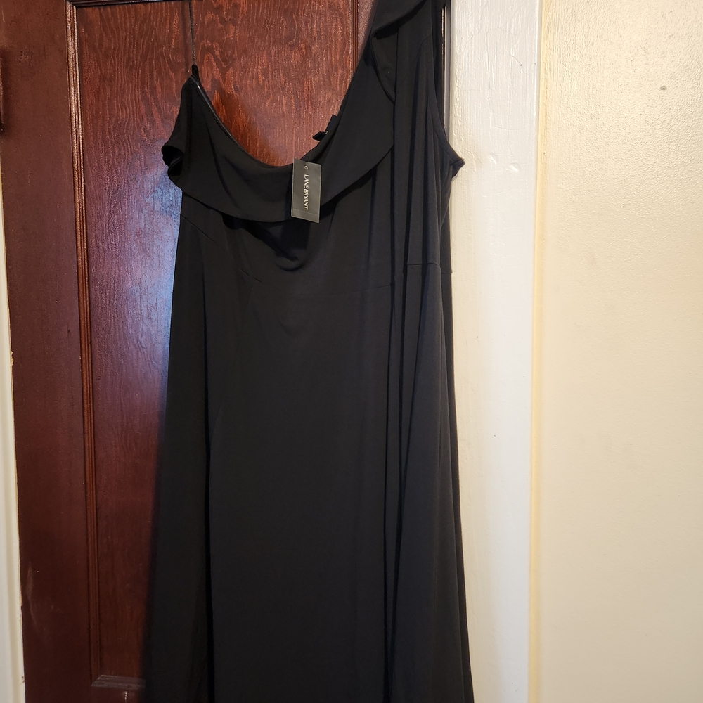 Lane Bryant One Shoulder Black Dress